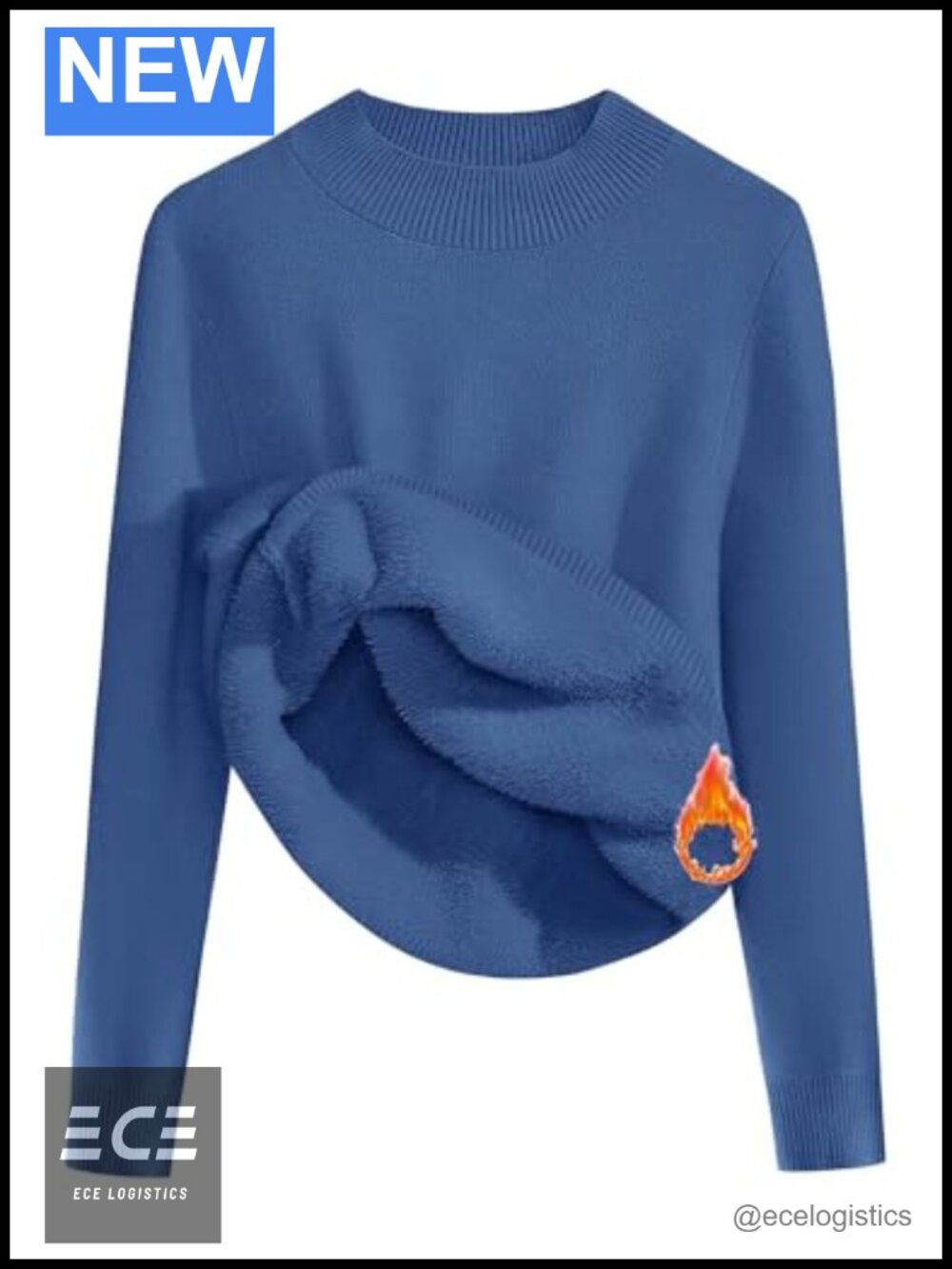 Womens Fleece Lined Sweater Mock Neck Long Sleeve Thermal Pullover